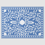 Bright Blue Traditional Bone Inlay Decoupage Paper 薄葉紙 (正面)