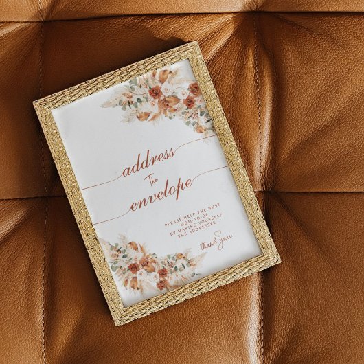 Bright Bohoモダン Address the Envelope Shower ポスター