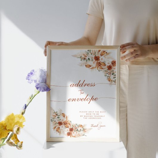 Bright Bohoモダン Address the Envelope Shower ポスター