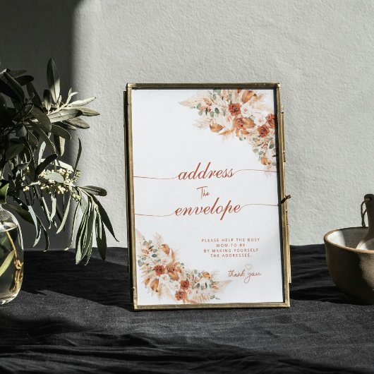 Bright Bohoモダン Address the Envelope Shower ポスター