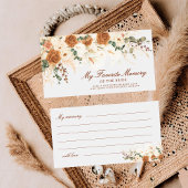 Bright Boho Favorite Memory of the Bride Ticket ノートカード
