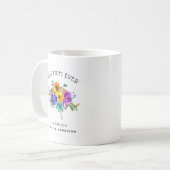 Bright & Bold フローラルデザインの『史上最高の母』 コーヒーマグカップ (正面左)