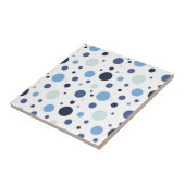 Bright bold blue polka dot タイル (側面)