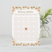Bright Bold Floral Boho Bridal Shower Bingo Game (スタンド正面)