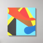 Bright Bold Turquoise Abstract Art Print キャンバスプリント (正面)