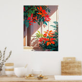 Bright Botanical Garden at the Door step ポスター (キッチン)