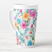 Bright Botanical Wildflower – Colorful Floral  カフェラテマグ (左アングル)