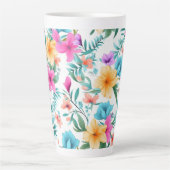 Bright Botanical Wildflower – Colorful Floral  カフェラテマグ (正面)