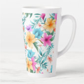 Bright Botanical Wildflower – Colorful Floral  カフェラテマグ (右)