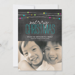 Bright Chalkboard Christmas Photo Cards シーズンカード