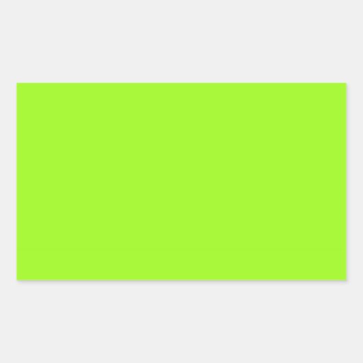 Bright Chartreuse Green Rectangleステッカー 長方形シール (正面)