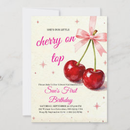 Bright & Cheerful 1st Birthday Invitation 招待状