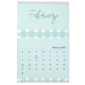Bright, Cheerful, and Adorable Design Calendar カレンダー (2月 2027)
