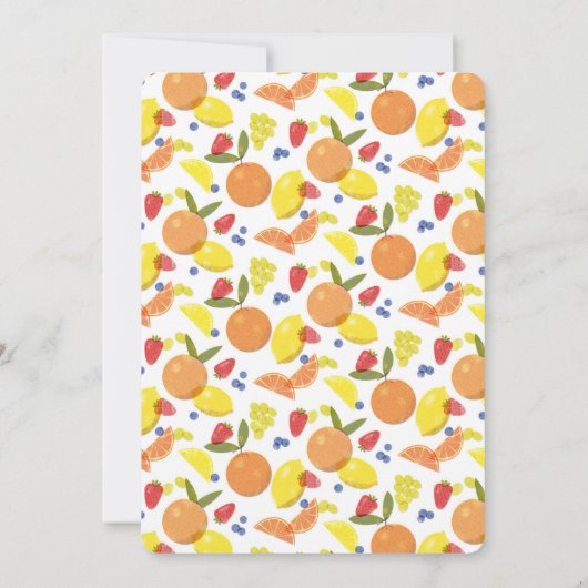 Bright Cheerful Risograph Fruit Party 招待状 (裏面)