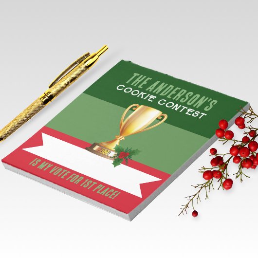 Bright Christmas Contest Voting Notepad Pack of 40 ノートパッド