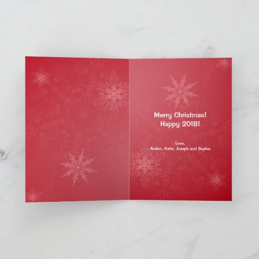 Bright Christmas Folded Photo Card シーズンカード (内部)