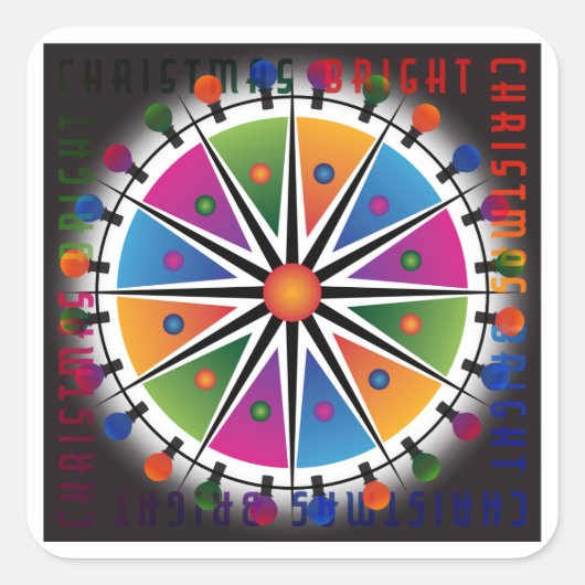 Bright Christmas Stickers スクエアシール (正面)