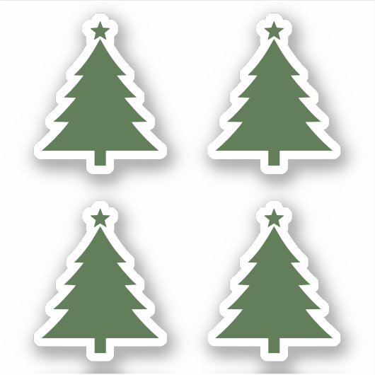 Bright Christmas Tree Sticker Set In 4 Sheet Count シール (正面)