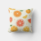 Bright Citrus Fruit Art クッション (正面)