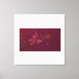Bright Color Floral Stretched Canvas Print キャンバスプリント