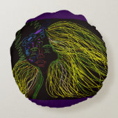 Bright Colored Puppet ラウンドクッション (裏面)