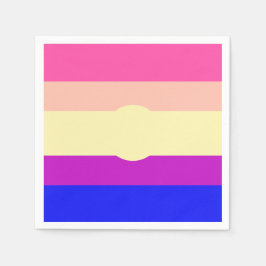 Bright Colored Stripes-サマー- スタンダードカクテルナプキン