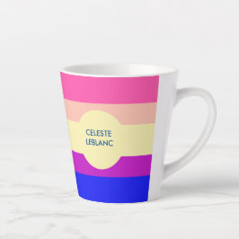 Bright Colored Stripes-夏- カフェラテマグ