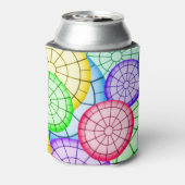 Bright Colorful Abstract Circles Pattern 缶クーラー (缶裏面)