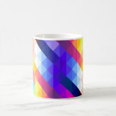 Bright Colorful Abstract Geometric Pattern コーヒーマグカップ (中央)