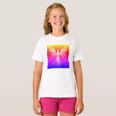 Bright Colorful Angel Design on a Womans' Tシャツ (正面フル)