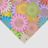 Bright Colorful Busy Chaotic Hippy Flower Pattern 薄葉紙 (詳細)