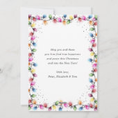 Bright Colorful Christmas Lights Photo シーズンカード (裏面)