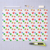 Bright Colorful Circles and Squares Tissue Paper 薄葉紙 (クラフト)