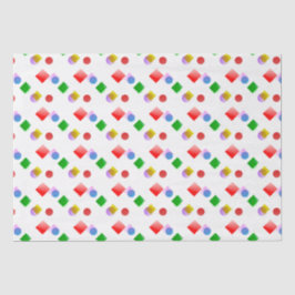 Bright Colorful Circles and Squares Tissue Paper 薄葉紙