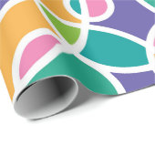 Bright Colorful Crazy Circles Pattern ラッピングペーパー (ロールコーナー)