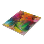 Bright Colorful Feather Art  タイル (側面)