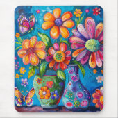 Bright Colorful Floral マウスパッド (正面)