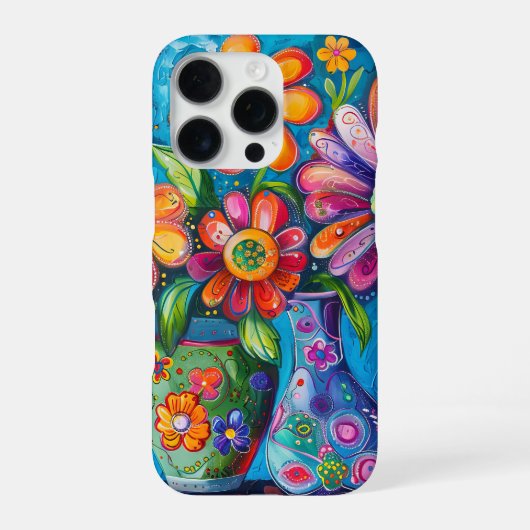 Bright Colorful Floral iPhoneケース (裏面)