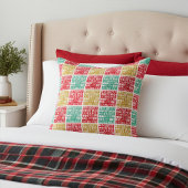 Bright Colorful "HO! HO! HO! Christmas Motif クッション