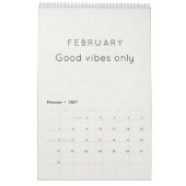 Bright & Colorful Inspiration Wall Calendar カレンダー (2月 2027)