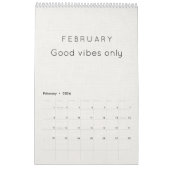 Bright & Colorful Inspiration Wall Calendar カレンダー (2月 2026)