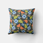 Bright Colorful Modern Pretty Flower Pattern クッション (裏面)