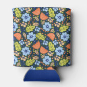 Bright Colorful Modern Pretty Flower Pattern 缶クーラー (裏面)