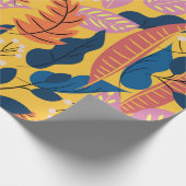 Bright colorful pattern with tropical leaves, ber ラッピングペーパー (角)