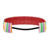 Bright Colorful Rainbow Striped アスレチックヘッドバンド (裏面)