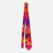 Bright Colorful Splatter Paint Abstract ネクタイ (裏面)