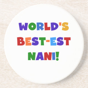 Bright Colors 最高の Est Nani Tシャツとギフト コースター