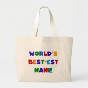 Bright Colors 最高の Est Nani Tシャツとギフト ラージトートバッグ