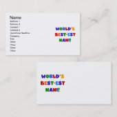 Bright Colors 最高の Est Nani Tシャツとギフト 名刺 (正面/裏面)