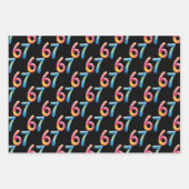 Bright Colors 67 No Meaning Whatsoever Black  ラッピングペーパーシート (正面2)